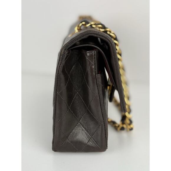 Chanel Vintage Classic Double Flap Bag Quilted Black Leather - Picture 16 of 16